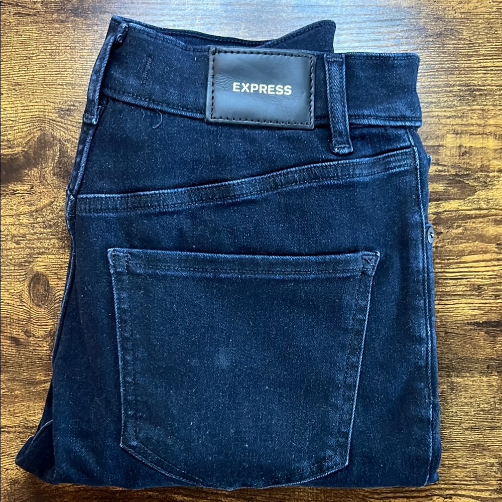 Express High Rise Blue Jeans Classic Style
